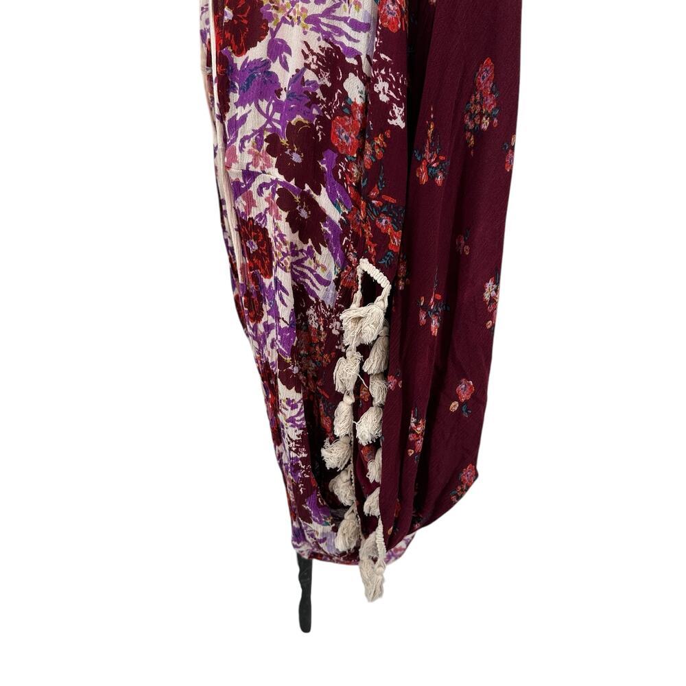 Free People Bali Wrapped In Blooms Shawl Kimono Wrap Berry Combo One‎ Size - Picture 7 of 12